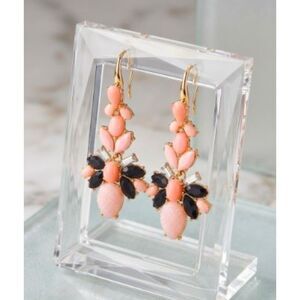 Lee By Lee Angel Women's Druzy Pyrite Cabochon Preppy Earrings NWT 49 Pink